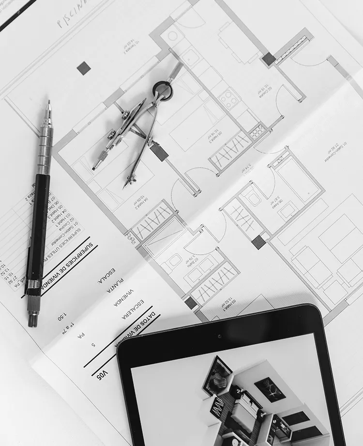 Uso de tecnología avanzada en construcción: realidad aumentada y herramientas innovadoras.