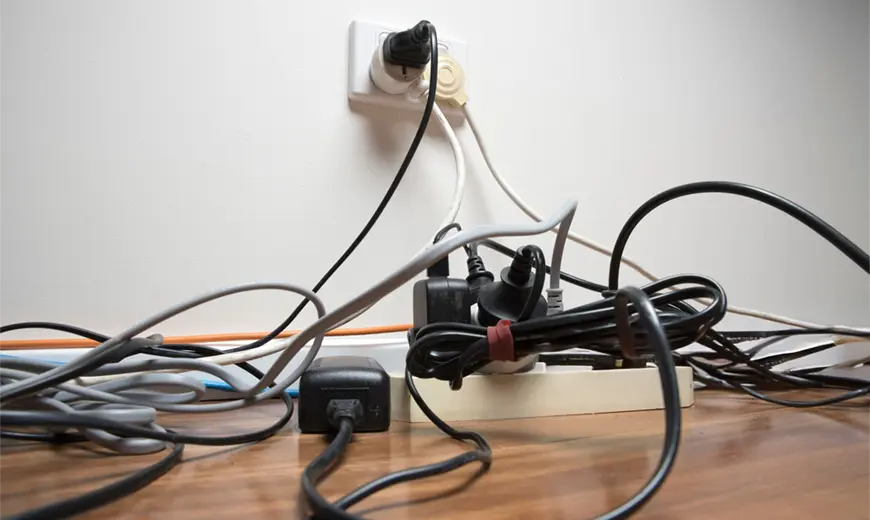 Regleta eléctrica saturada